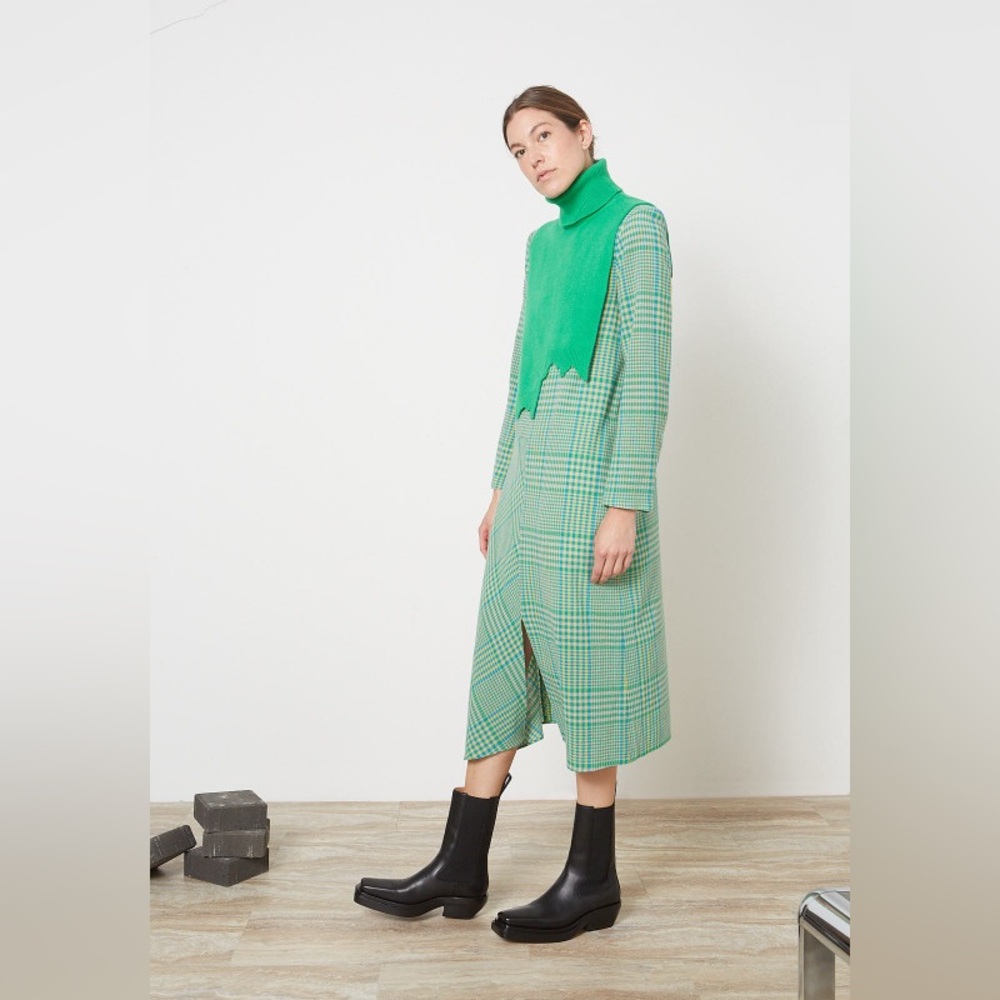 Tibi Green Wool Dicky